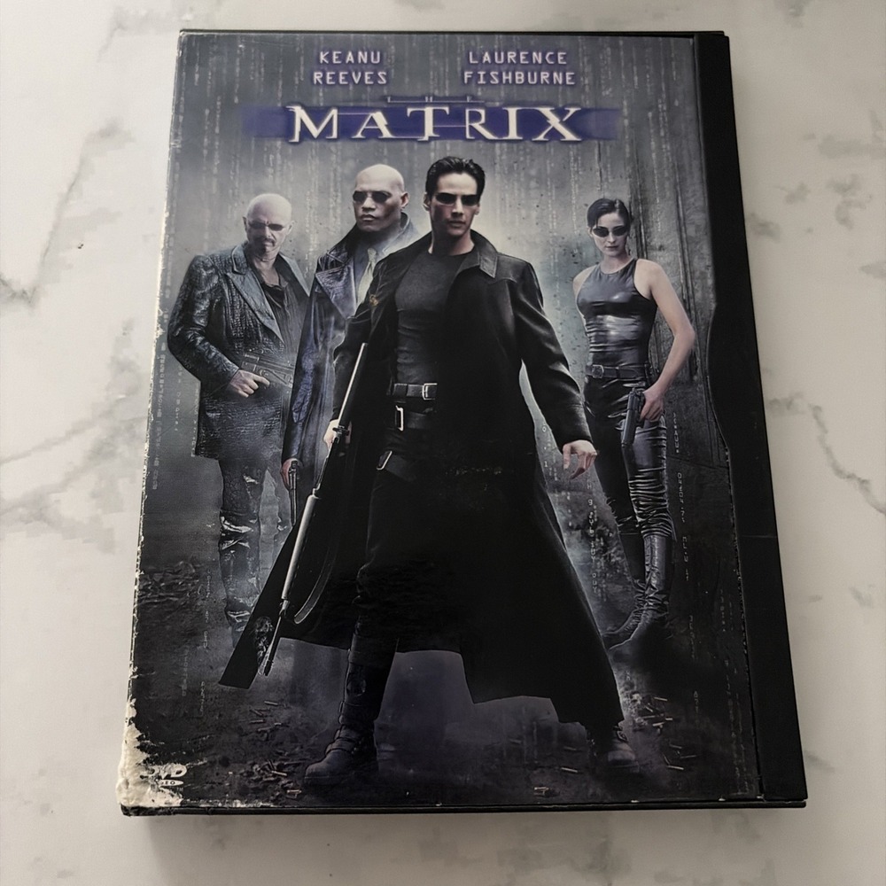 The Matrix DVD 1999 Keanu Reeves Laurence Fishburne Sci-Fi Action Widescreen
